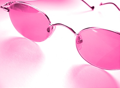 rosarote brille